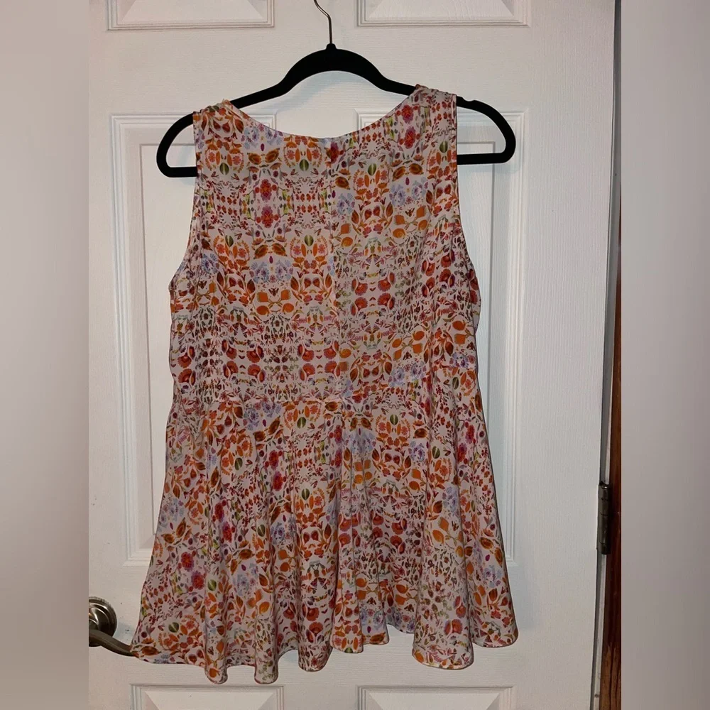 a.n.a Multicolor Patterned Sleeveless Leightweight Cotton Blouse XL - Picture 3 of 3